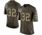 Men's Nike New England Patriots #32 Devin McCourty Limited Green Salute to Service NFL Jersey