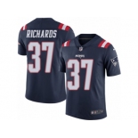 Men's Nike New England Patriots #37 Jordan Richards Limited Navy Blue Rush NFL Jersey