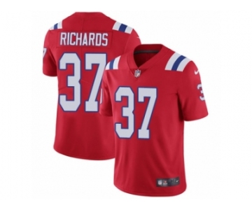 Men's Nike New England Patriots #37 Jordan Richards Vapor Untouchable Limited Red Alternate NFL Jersey