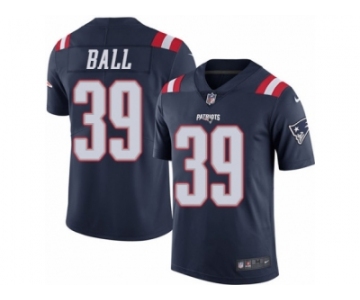 Men's Nike New England Patriots #39 Montee Ball Limited Navy Blue Rush NFL Jersey