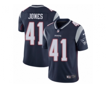 Men's Nike New England Patriots #41 Cyrus Jones Navy Blue Team Color Vapor Untouchable Limited Player NFL Jersey