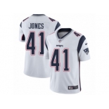 Men's Nike New England Patriots #41 Cyrus Jones White Vapor Untouchable Limited Player NFL Jersey