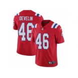 Men's Nike New England Patriots #46 James Develin Vapor Untouchable Limited Red Alternate NFL Jersey