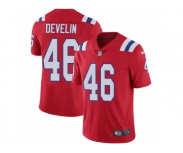 Men's Nike New England Patriots #46 James Develin Vapor Untouchable Limited Red Alternate NFL Jersey