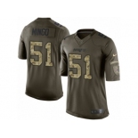 Men's Nike New England Patriots #51 Barkevious Mingo Limited Green Salute to Service NFL Jersey