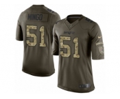 Men's Nike New England Patriots #51 Barkevious Mingo Limited Green Salute to Service NFL Jersey