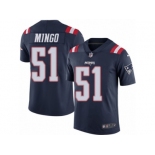 Men's Nike New England Patriots #51 Barkevious Mingo Limited Navy Blue Rush NFL Jersey