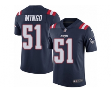 Men's Nike New England Patriots #51 Barkevious Mingo Limited Navy Blue Rush NFL Jersey