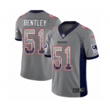 Men's Nike New England Patriots #51 Ja'Whaun Bentley Limited Gray Rush Drift Fashion NFL Jersey