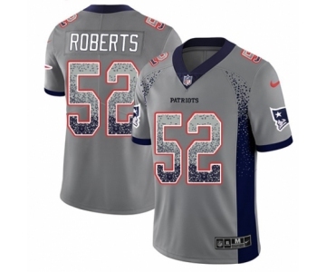 Men's Nike New England Patriots #52 Elandon Roberts Limited Gray Rush Drift Fashion NFL Jersey