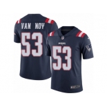 Men's Nike New England Patriots #53 Kyle Van Noy Limited Navy Blue Rush NFL Jersey