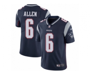 Men's Nike New England Patriots #6 Ryan Allen Vapor Untouchable Limited Navy Blue Team Color NFL Jersey