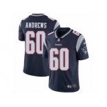 Men's Nike New England Patriots #60 David Andrews Vapor Untouchable Limited Navy Blue Team Color NFL Jersey