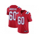 Men's Nike New England Patriots #60 David Andrews Vapor Untouchable Limited Red Alternate NFL Jersey