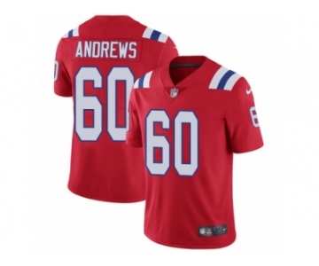 Men's Nike New England Patriots #60 David Andrews Vapor Untouchable Limited Red Alternate NFL Jersey