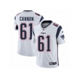 Men's Nike New England Patriots #61 Marcus Cannon Vapor Untouchable Limited White NFL Jersey