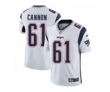 Men's Nike New England Patriots #61 Marcus Cannon Vapor Untouchable Limited White NFL Jersey