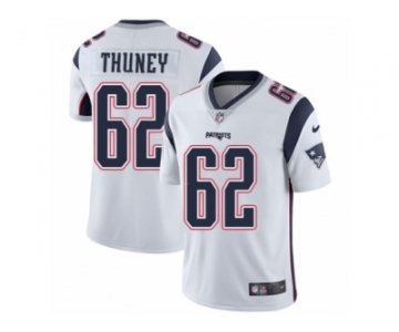 Men's Nike New England Patriots #62 Joe Thuney Vapor Untouchable Limited White NFL Jersey