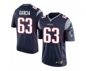 Men's Nike New England Patriots #63 Antonio Garcia Limited Navy Blue Team Color NFL Jersey