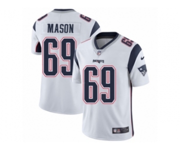 Men's Nike New England Patriots #69 Shaq Mason Vapor Untouchable Limited White NFL Jersey