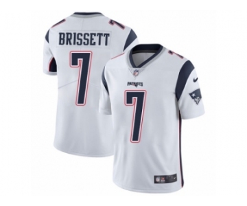 Men's Nike New England Patriots #7 Jacoby Brissett Vapor Untouchable Limited White NFL Jersey