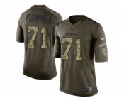 Men's Nike New England Patriots #71 Cameron Fleming Limited Green Salute to Service NFL Jersey