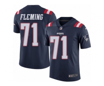 Men's Nike New England Patriots #71 Cameron Fleming Limited Navy Blue Rush NFL Jersey