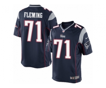 Men's Nike New England Patriots #71 Cameron Fleming Limited Navy Blue Team Color NFL Jersey