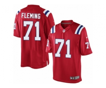 Men's Nike New England Patriots #71 Cameron Fleming Limited Red Alternate NFL Jersey