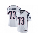 Men's Nike New England Patriots #73 John Hannah Vapor Untouchable Limited White NFL Jersey