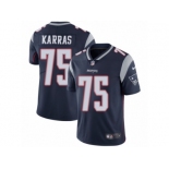 Men's Nike New England Patriots #75 Ted Karras Vapor Untouchable Limited Navy Blue Team Color NFL Jersey