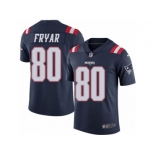 Men's Nike New England Patriots #80 Irving Fryar Limited Navy Blue Rush NFL Jersey