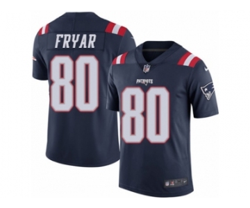 Men's Nike New England Patriots #80 Irving Fryar Limited Navy Blue Rush NFL Jersey