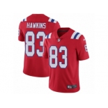 Men's Nike New England Patriots #83 Lavelle Hawkins Vapor Untouchable Limited Red Alternate NFL Jersey