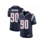 Men's Nike New England Patriots #90 Malcom Brown Vapor Untouchable Limited Navy Blue Team Color NFL Jersey