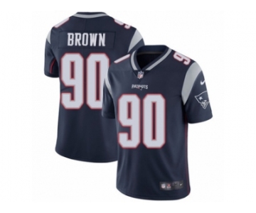 Men's Nike New England Patriots #90 Malcom Brown Vapor Untouchable Limited Navy Blue Team Color NFL Jersey