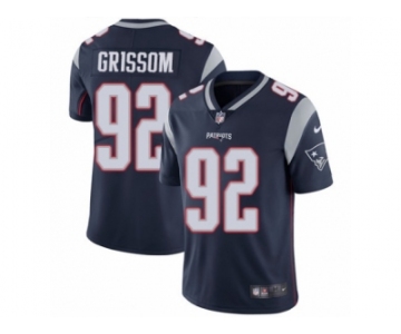 Men's Nike New England Patriots #92 Geneo Grissom Vapor Untouchable Limited Navy Blue Team Color NFL Jersey