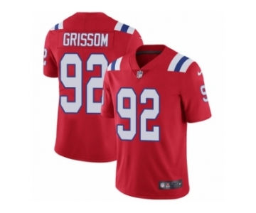 Men's Nike New England Patriots #92 Geneo Grissom Vapor Untouchable Limited Red Alternate NFL Jersey