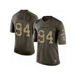 Men's Nike New England Patriots #94 Kony Ealy Limited Green Salute to Service NFL Jersey