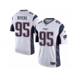 Men's Nike New England Patriots #95 Derek Rivers Limited White NFL Jersey