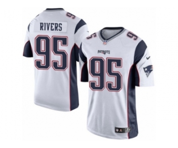 Men's Nike New England Patriots #95 Derek Rivers Limited White NFL Jersey