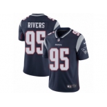 Men's Nike New England Patriots #95 Derek Rivers Vapor Untouchable Limited Navy Blue Team Color NFL Jersey