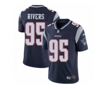 Men's Nike New England Patriots #95 Derek Rivers Vapor Untouchable Limited Navy Blue Team Color NFL Jersey