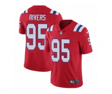 Men's Nike New England Patriots #95 Derek Rivers Vapor Untouchable Limited Red Alternate NFL Jersey