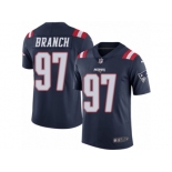 Men's Nike New England Patriots #97 Alan Branch Limited Navy Blue Rush NFL Jersey