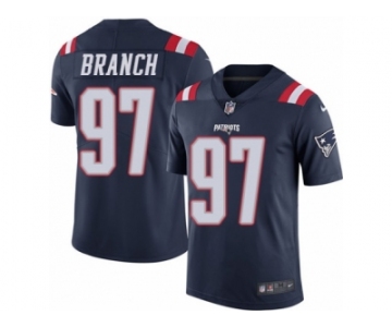 Men's Nike New England Patriots #97 Alan Branch Limited Navy Blue Rush NFL Jersey