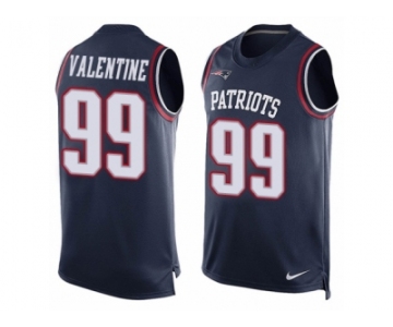 Men's Nike New England Patriots #99 Vincent Valentine Limited Navy Blue Player Name & Number Tank Top NFL Jersey