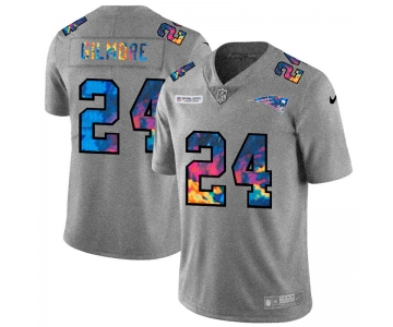 New England Patriots #24 Stephon Gilmore Men's Nike Multi-Color 2020 NFL Crucial Catch NFL Jersey Greyheather