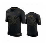 New England Patriots #26 Sony Michel Black 2020 Salute To Service Limited Jersey