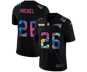 New England Patriots #26 Sony Michel Men's Nike Multi-Color Black 2020 NFL Crucial Catch Vapor Untouchable Limited Jersey